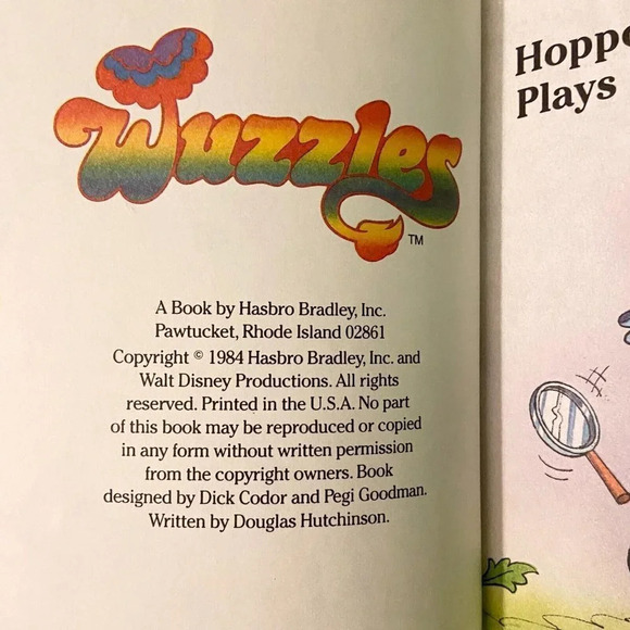 Vintage  1984 Wuzzles Hoppopotamus Plays Detective Habro Book - Picture 7 of 15